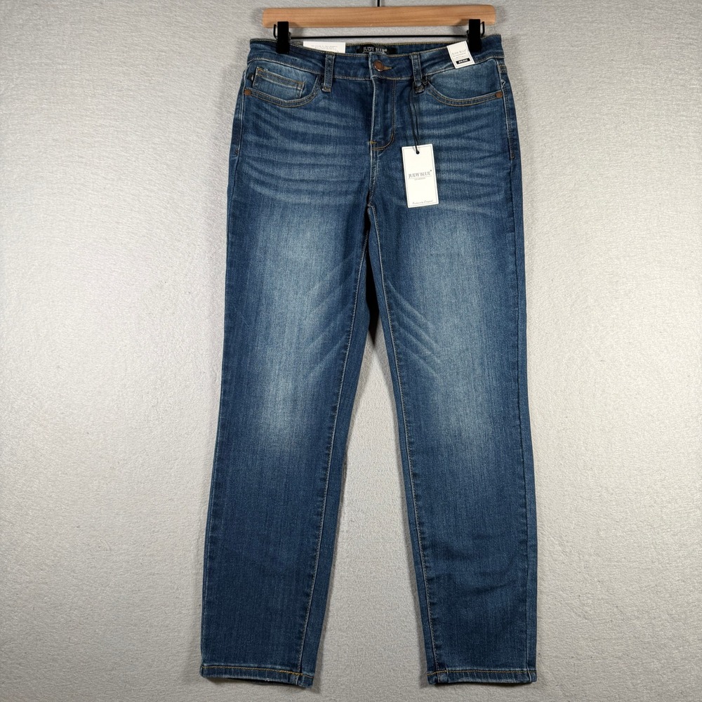 Judy Blue Relaxed Fit Mid Rise Jeans Dark Blue JB82102 DK Size 29 NWT
